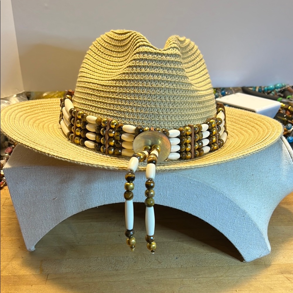 Bohemian Beaded Tribal Necklace or Hatband